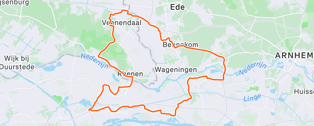 Map of the activity, Afternoon Ride