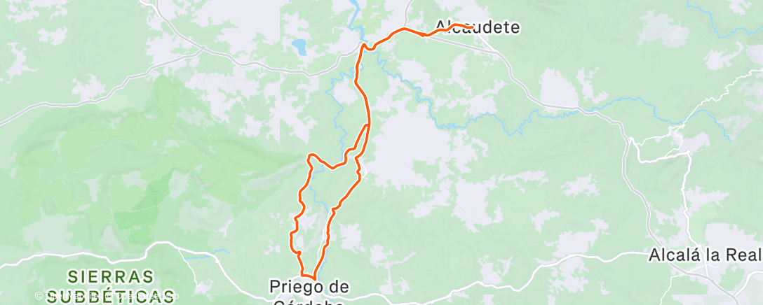 Карта физической активности (Zamoranos, Fte. Alhama. Priego y el Cañuelo.)