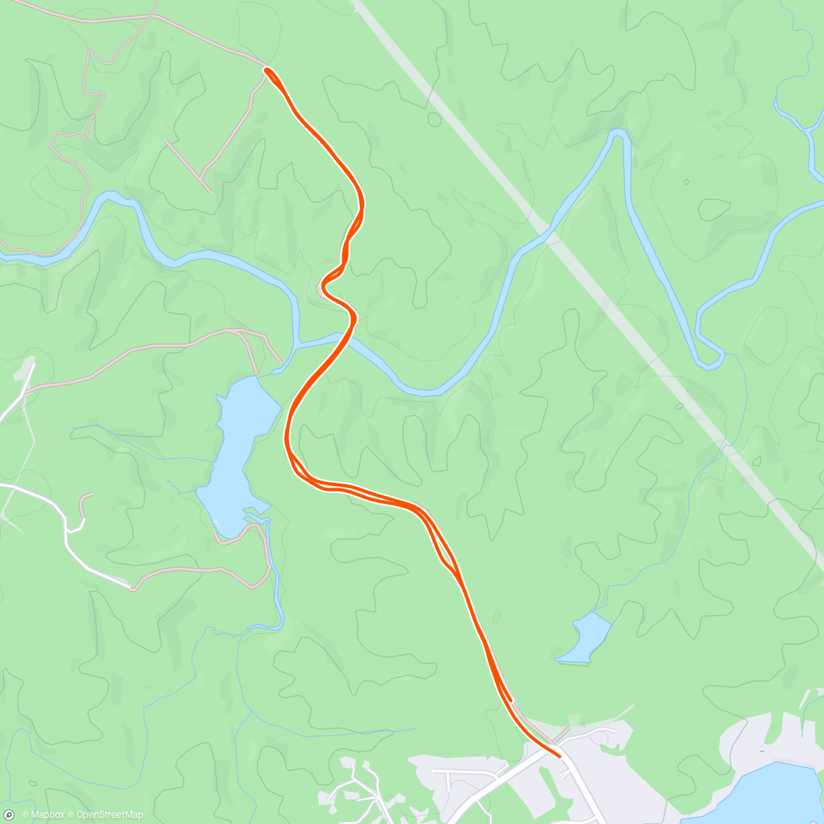 Map of the activity, Umstead Park Coalition Run
