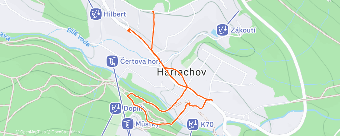 Map of the activity, Lunch Hike