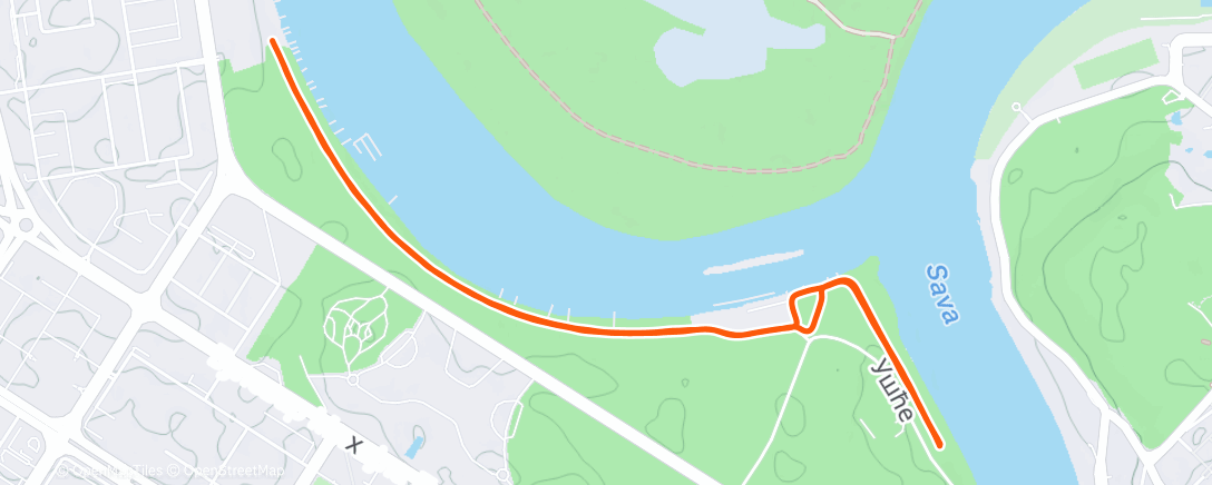 Map of the activity, Утренний забег