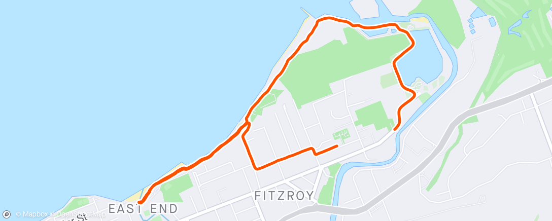 Map of the activity, New Plymouth Trot