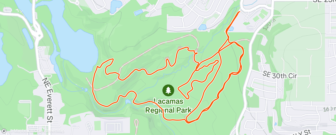 Map of the activity, Lacamas Lake w/D