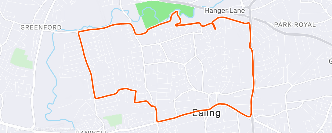 Map of the activity, Morning Run