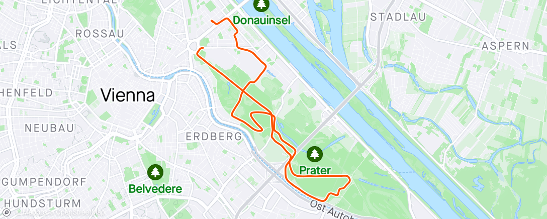 Map of the activity, Vienna