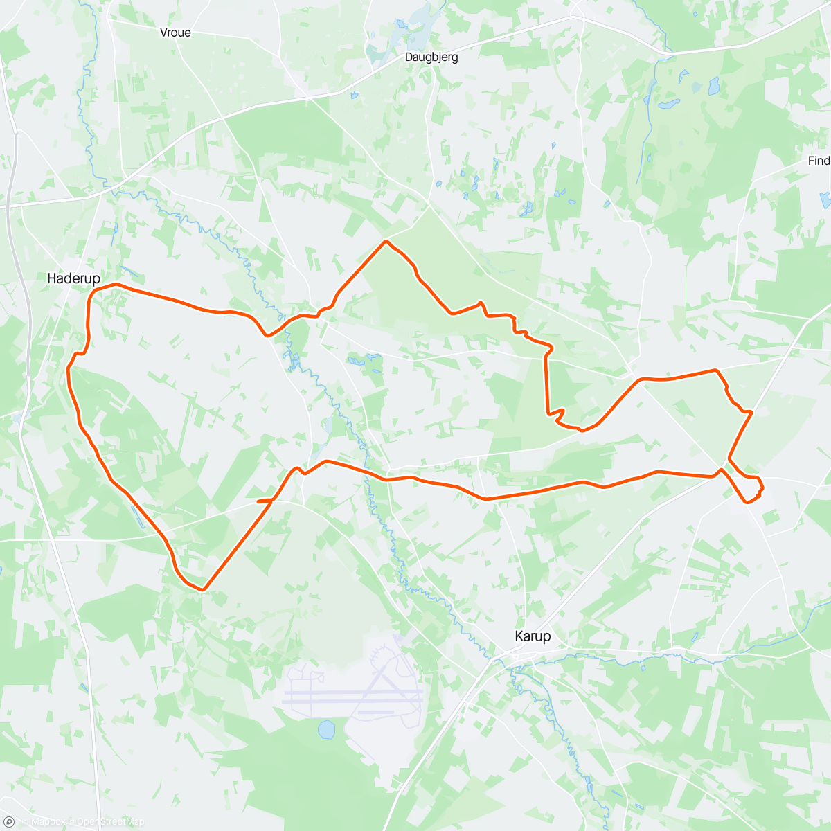 Map of the activity, Haderup