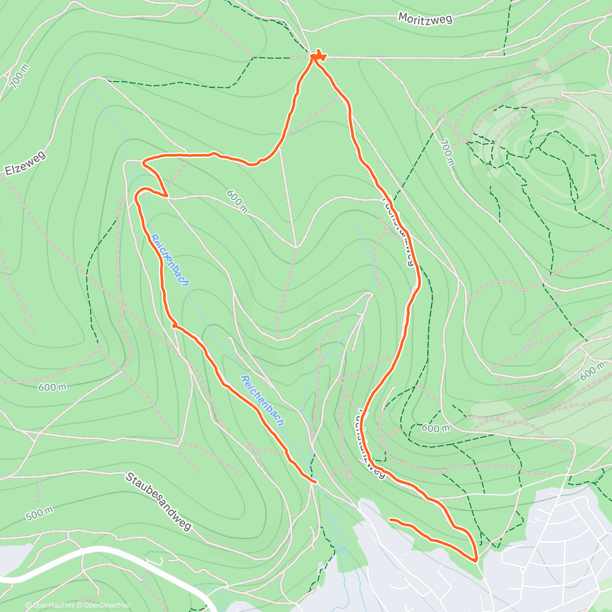 Map of the activity, Wanderung am Nachmittag