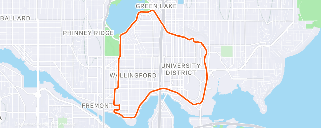 Map of the activity, Afternoon Run
