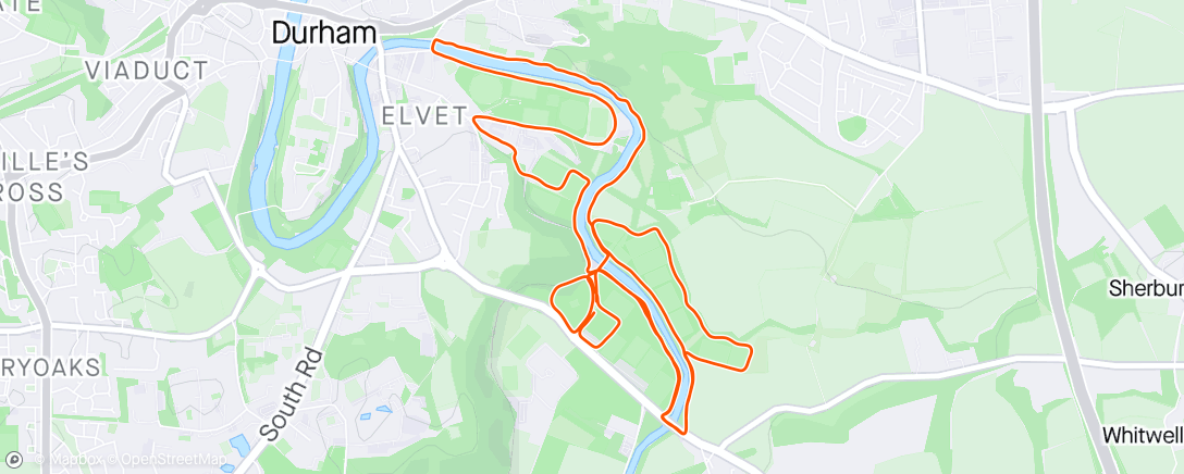 Map of the activity, 6 Mile Run
