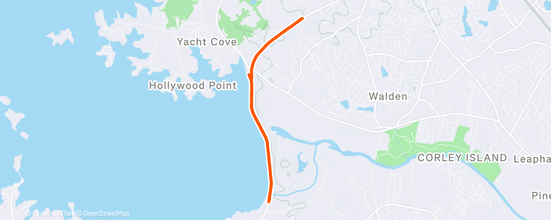 Map of the activity, Afternoon Run