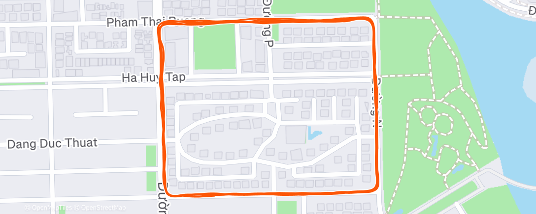 Map of the activity, Morning Run