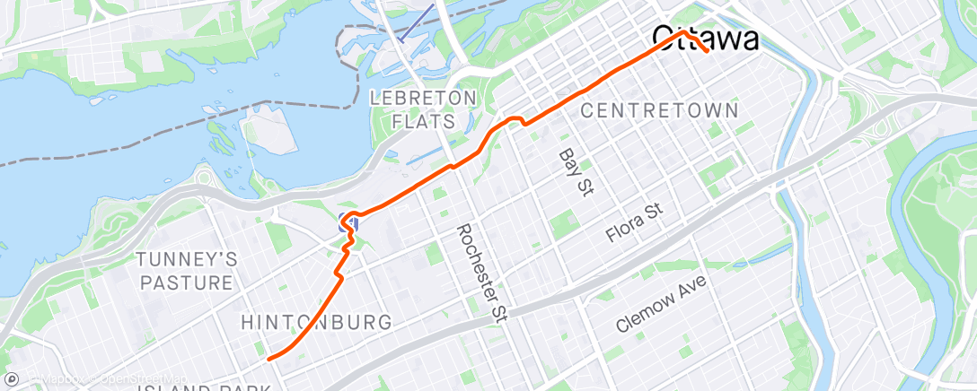 Map of the activity, Morning Ride