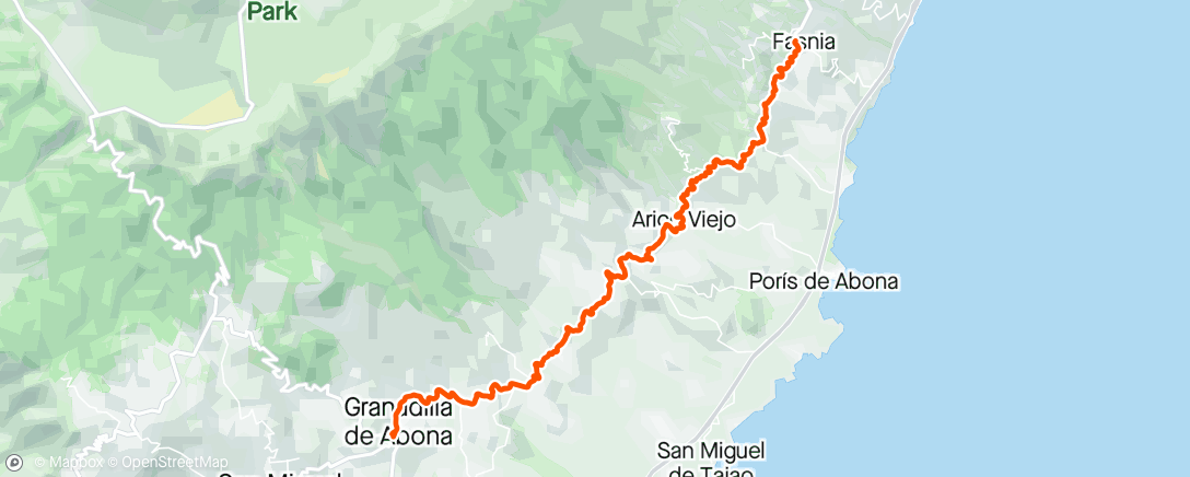 Mapa da atividade, Granadilla-Fasnia-Granadilla