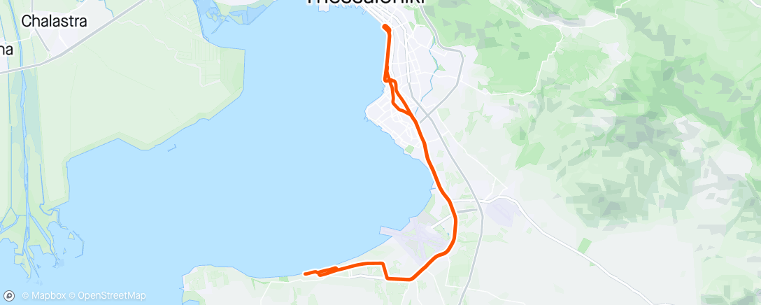 Map of the activity, Tour of Hellas stage 1a.   Maybe the fastest guy without tt helmet 🤪 #bighead