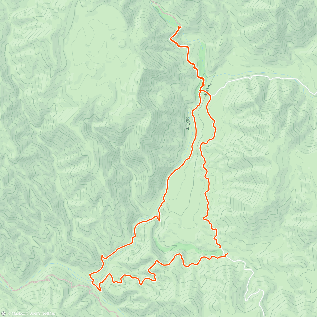 Map of the activity, Tejana Falls