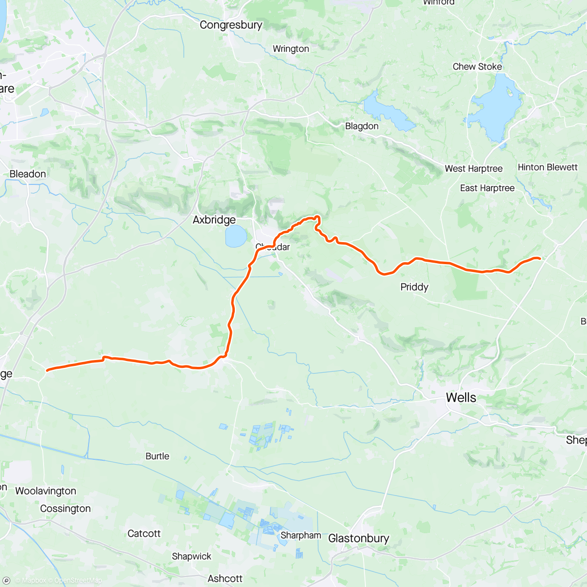 Map of the activity, ROUVY - Cheddar Gorge | Babble Ride Across Britain