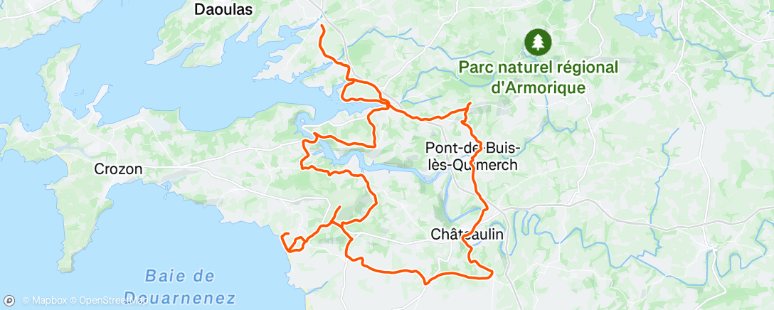 Map of the activity, Sortie vélo le matin
