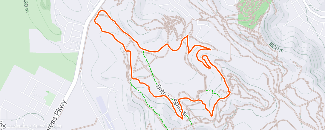 Карта физической активности (Evening Trail Run)