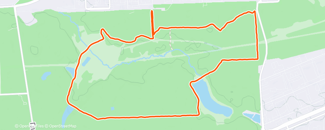 Map of the activity, Evening Run
