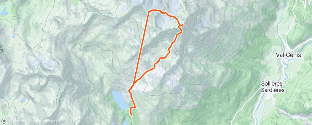Map of the activity, Couloir roches NW Dent Parrachee