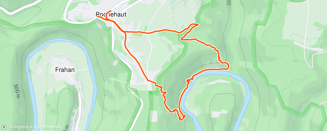 Map of the activity, Afternoon Walk