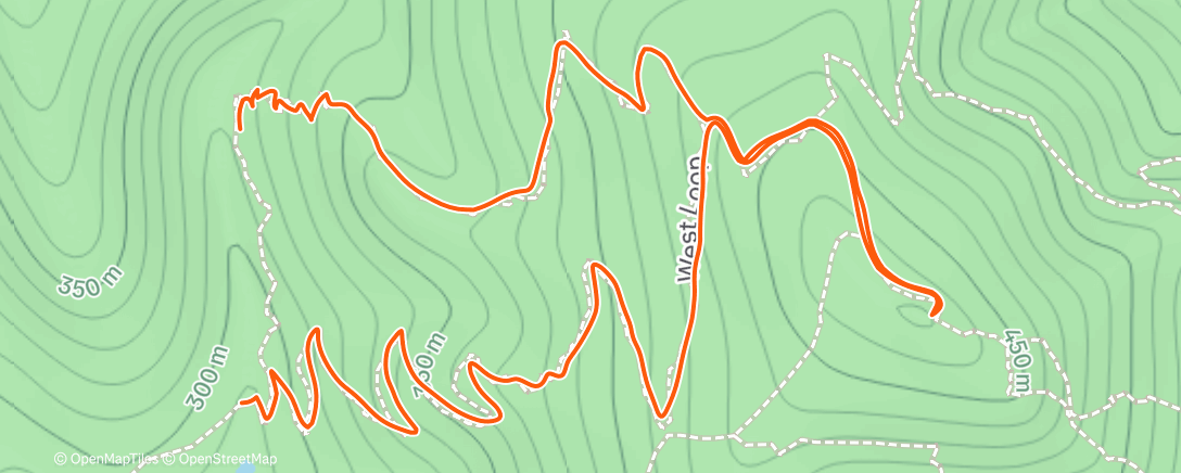 Map of the activity, Morning Hike