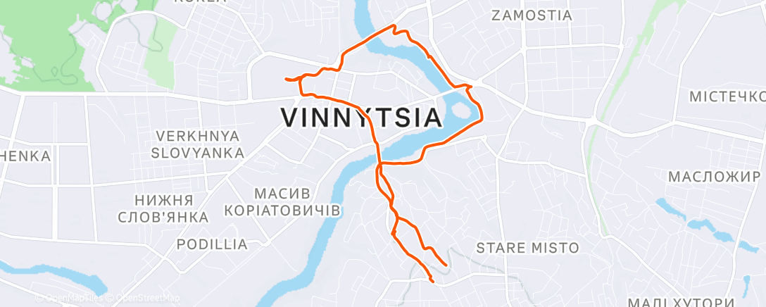 Map of the activity, Lunch Ride