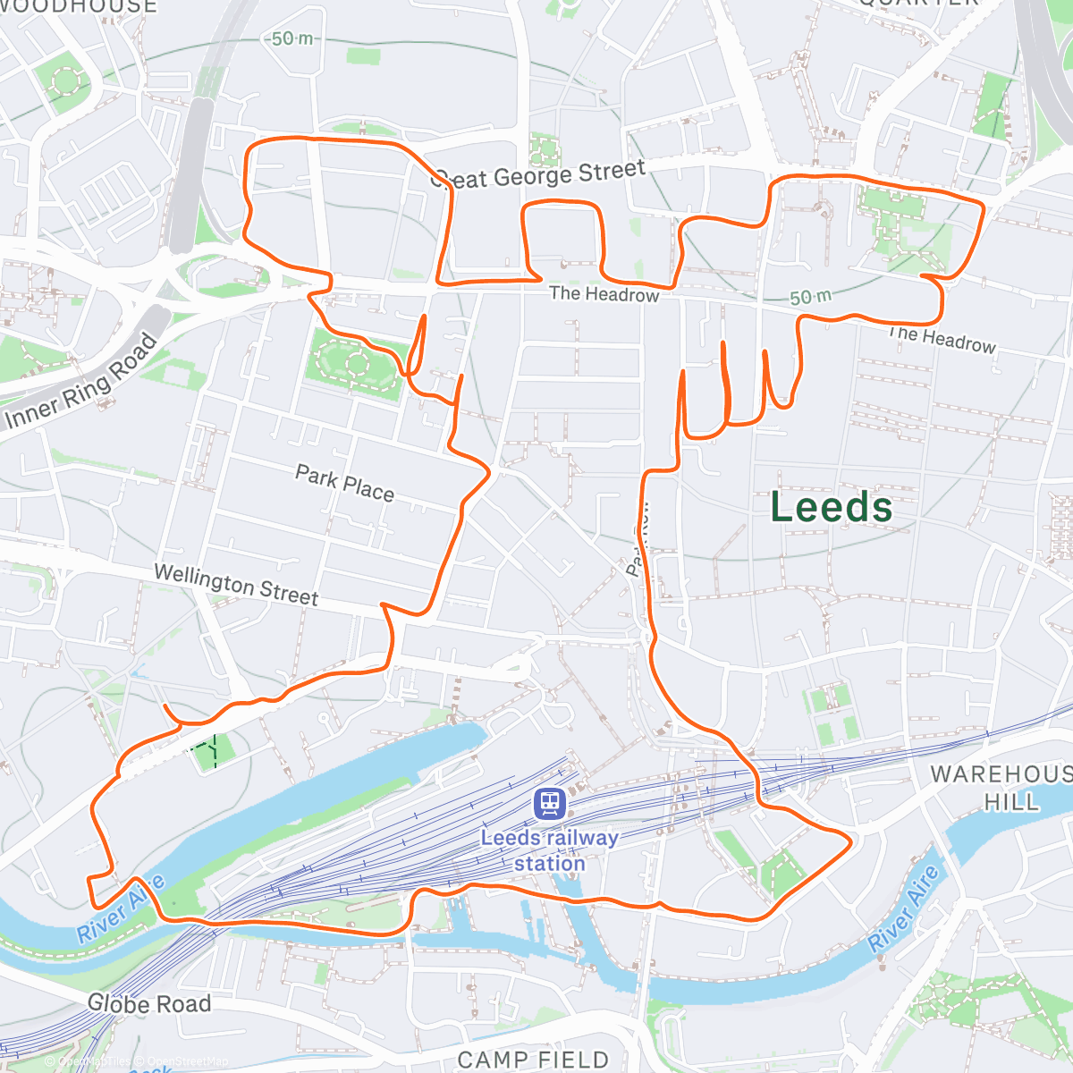 Map of the activity, #WellingtonPacers2025 Merry Christmas!