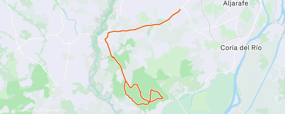 Map of the activity, Bicicleta de gravilla matutina