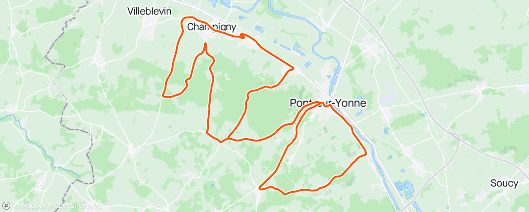 Mapa de la actividad, Sortie vélo dans l'après-midi