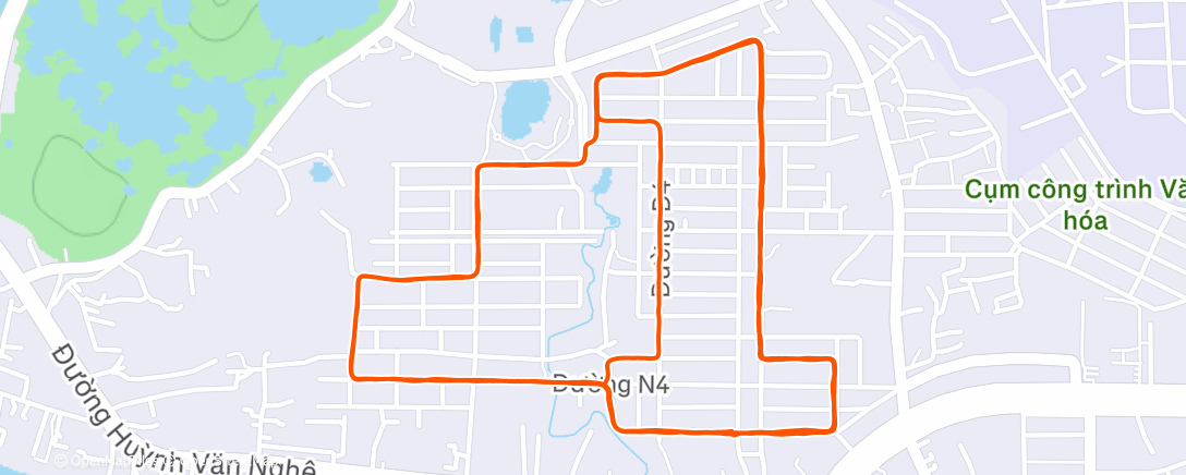 Map of the activity, Morning Run