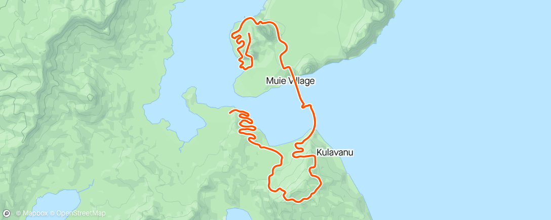 アクティビティ「Zwift - Mountain Mash in Watopia」の地図