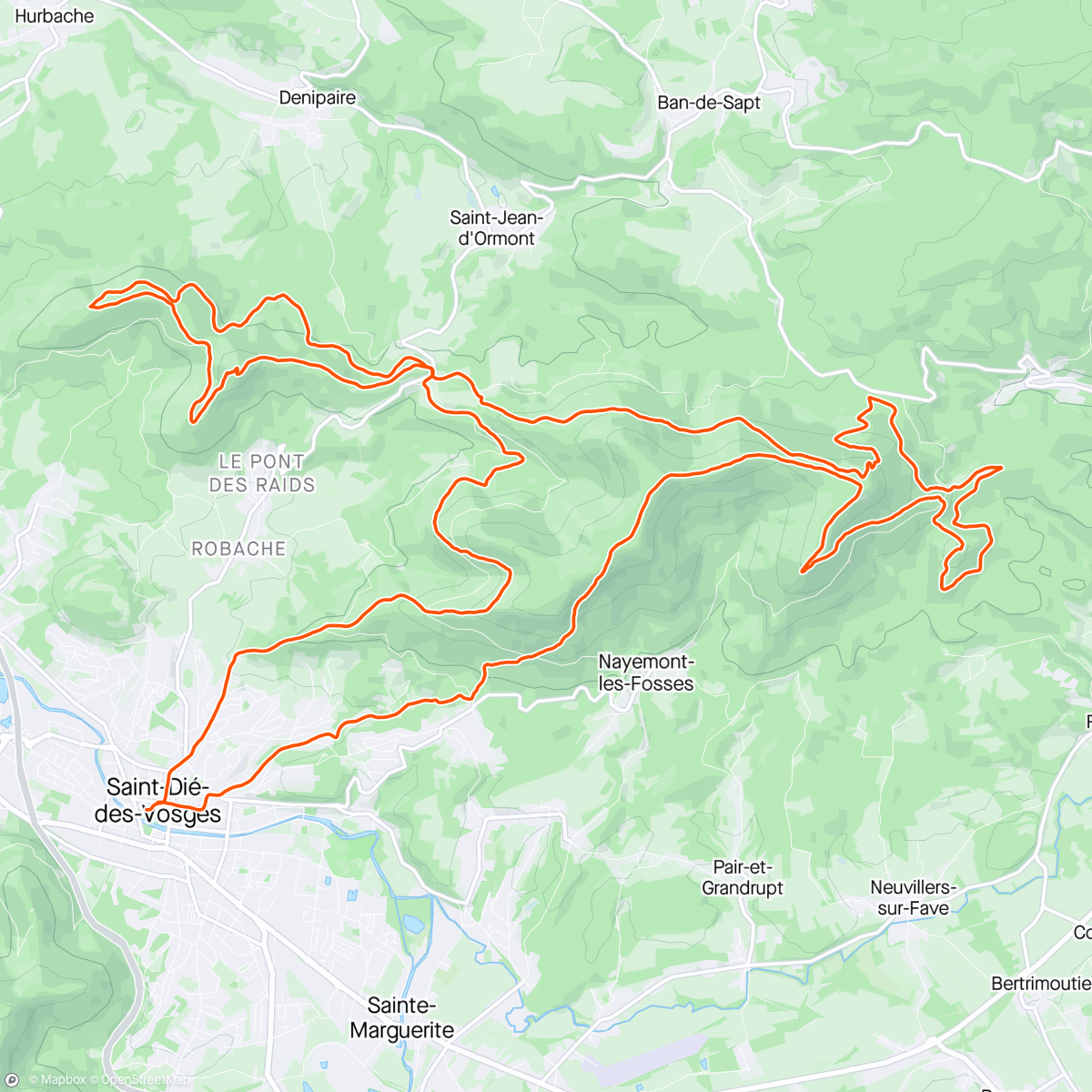 Map of the activity, Trail Des Roches 40km