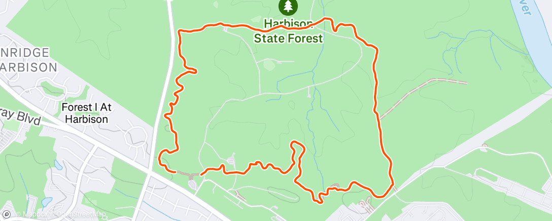 Map of the activity, Evening Run