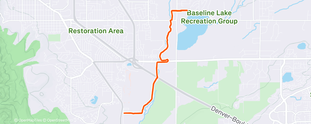 Map of the activity, Lunch Run