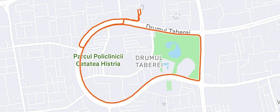 Map of the activity, Afternoon Run