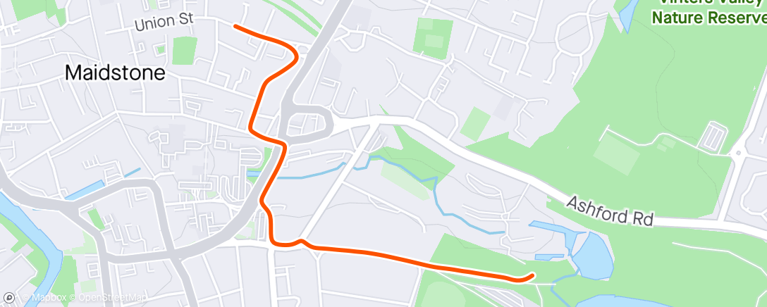 Map of the activity, Morning Run