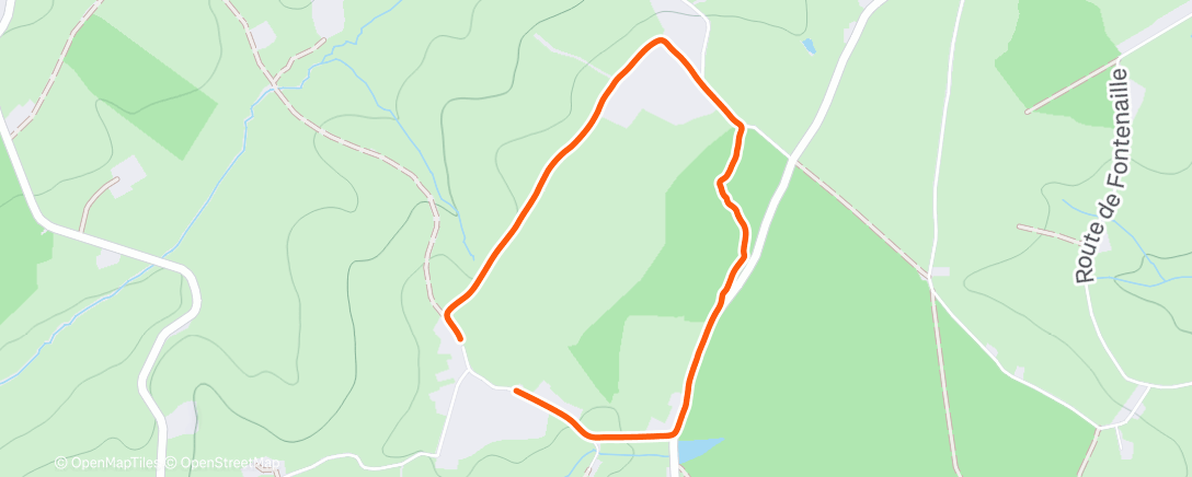 Map of the activity, Afternoon Walk