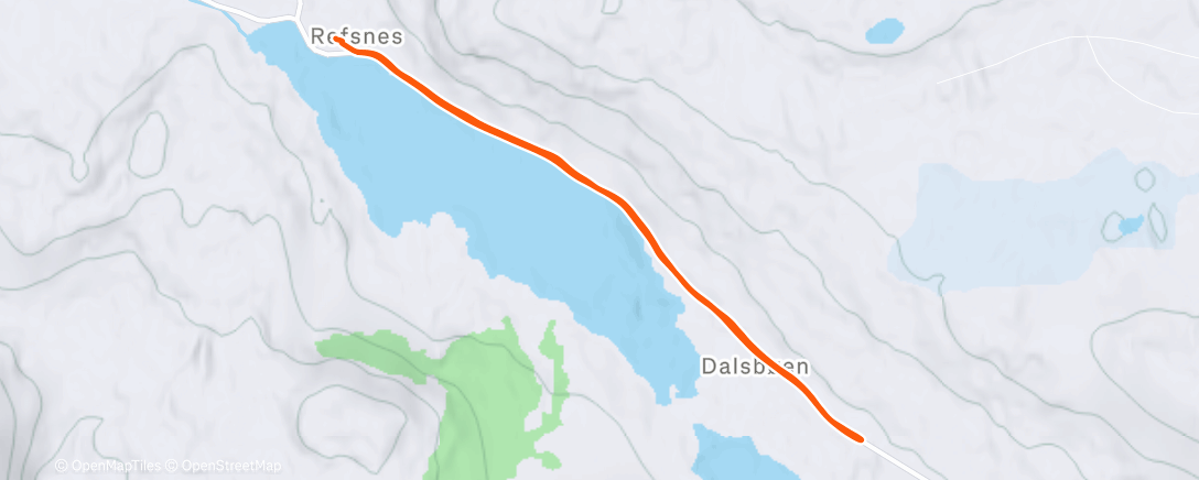 Map of the activity, Evening Run