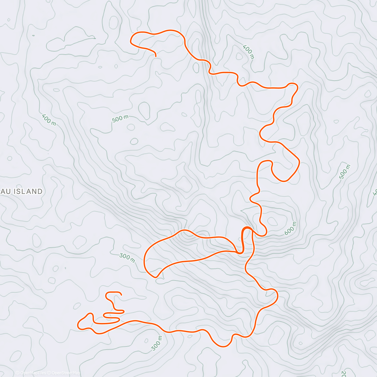 Map of the activity, Easy spin, 65 mins total (TPV fail)