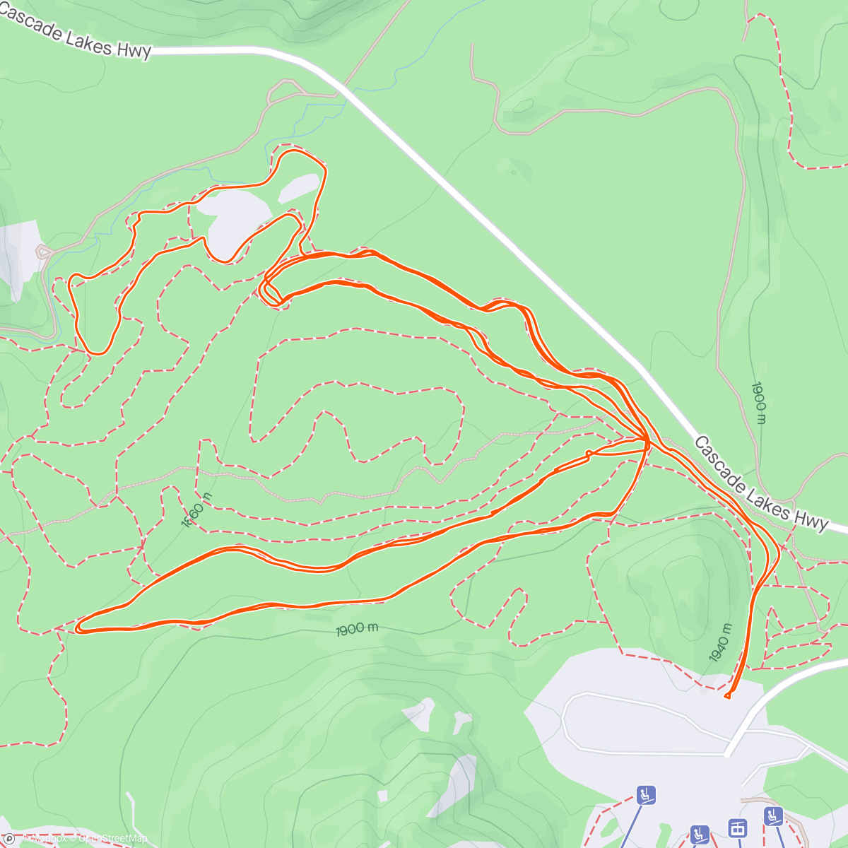 Map of the activity, Getting close to the end of another great ski season.