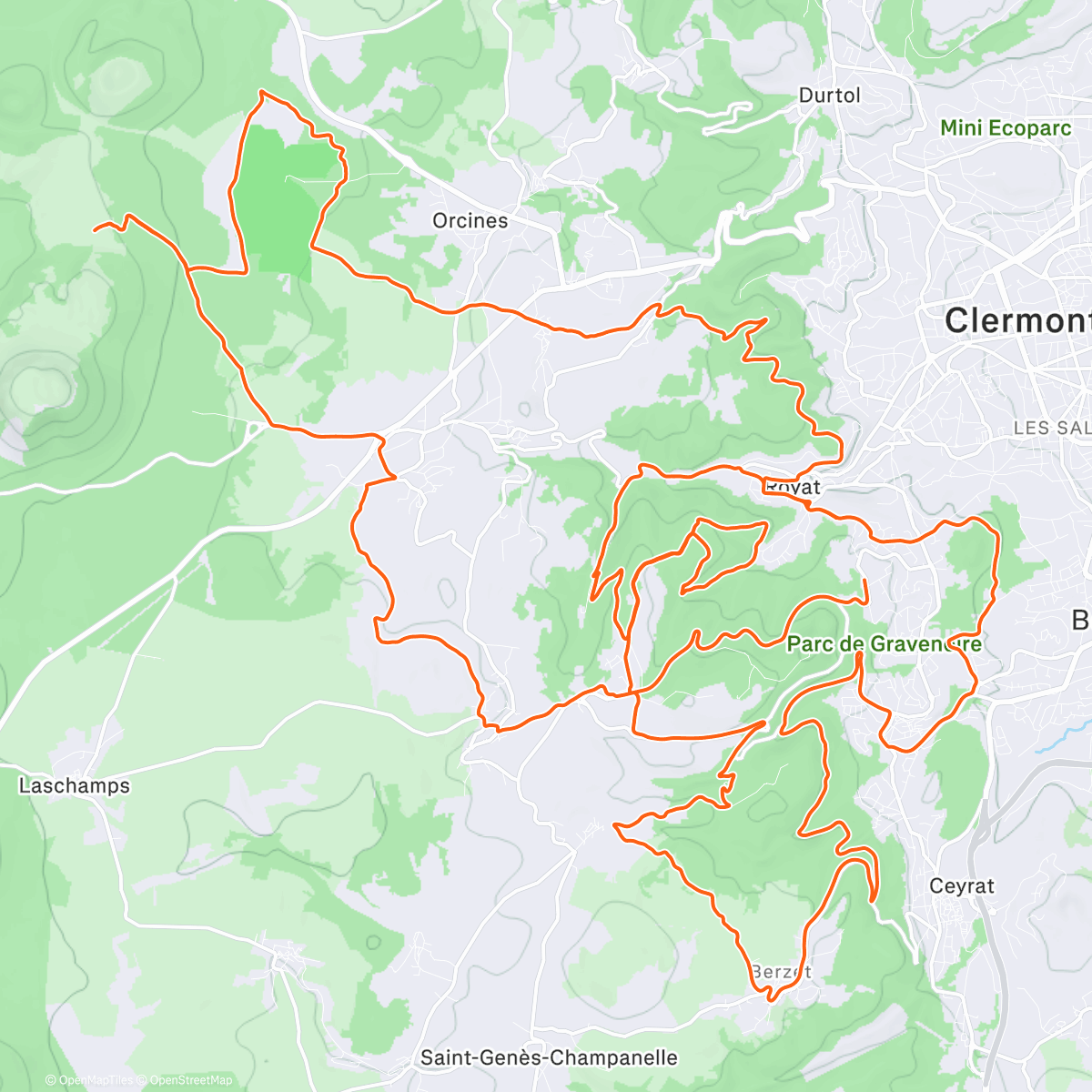 Map of the activity, Friday Gravel climbing club 🥶