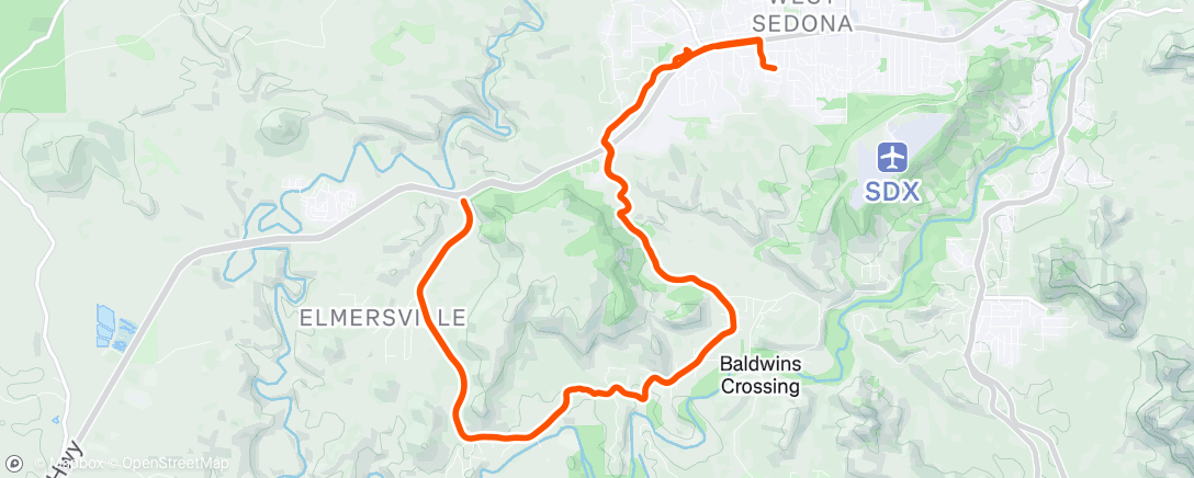 Map of the activity, Morning Ride