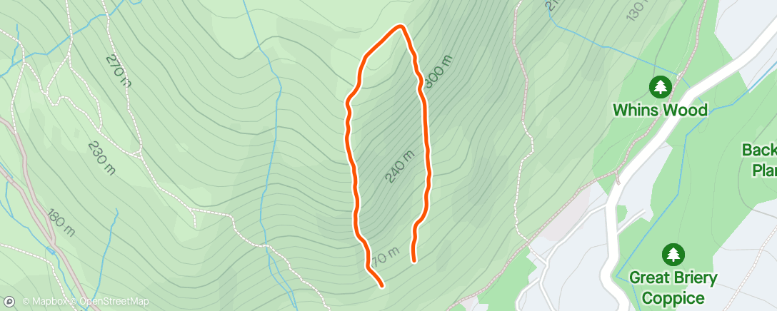 Map of the activity, Coniston fell race