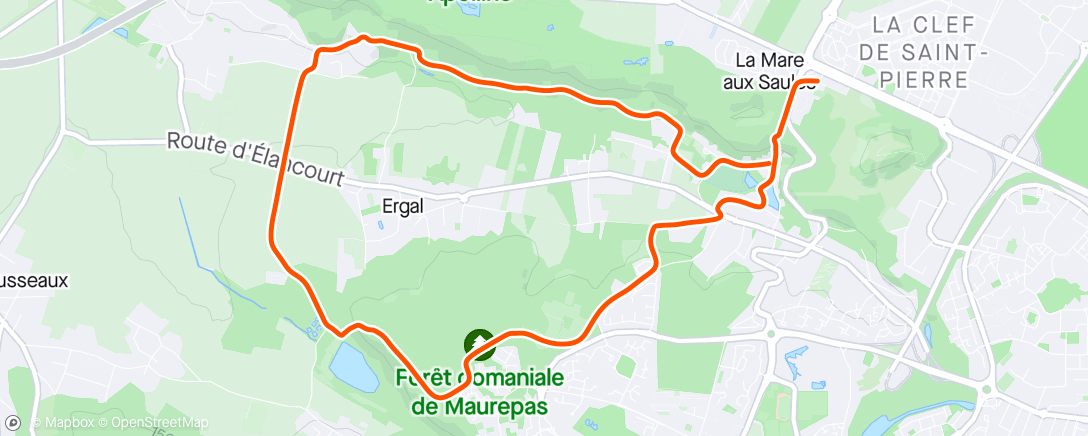 Map of the activity, Trail du Mercredi