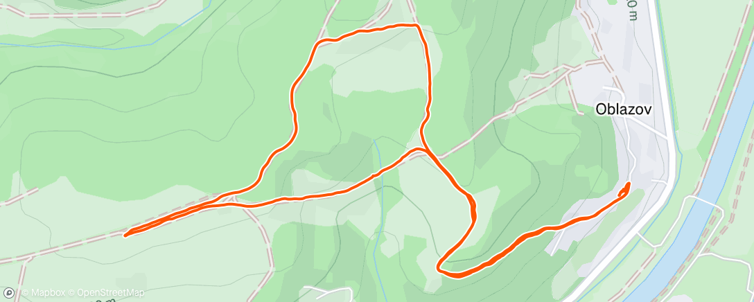 Map of the activity, Morning hike