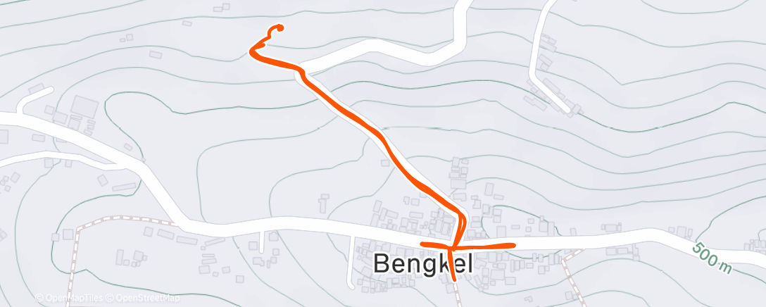 Map of the activity, Afternoon Walk