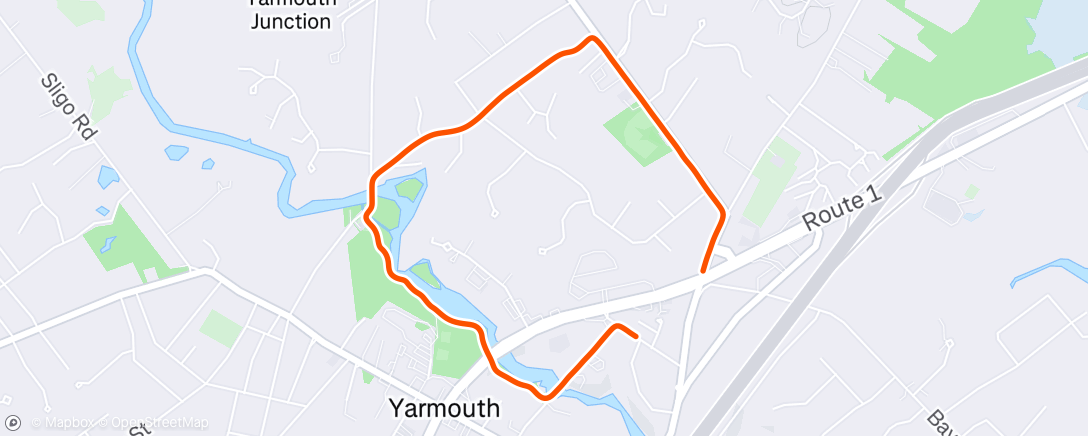 Map of the activity, Morning Walk