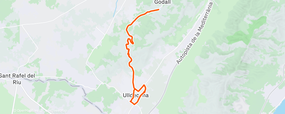 Map of the activity, Bicicleta por la mañana