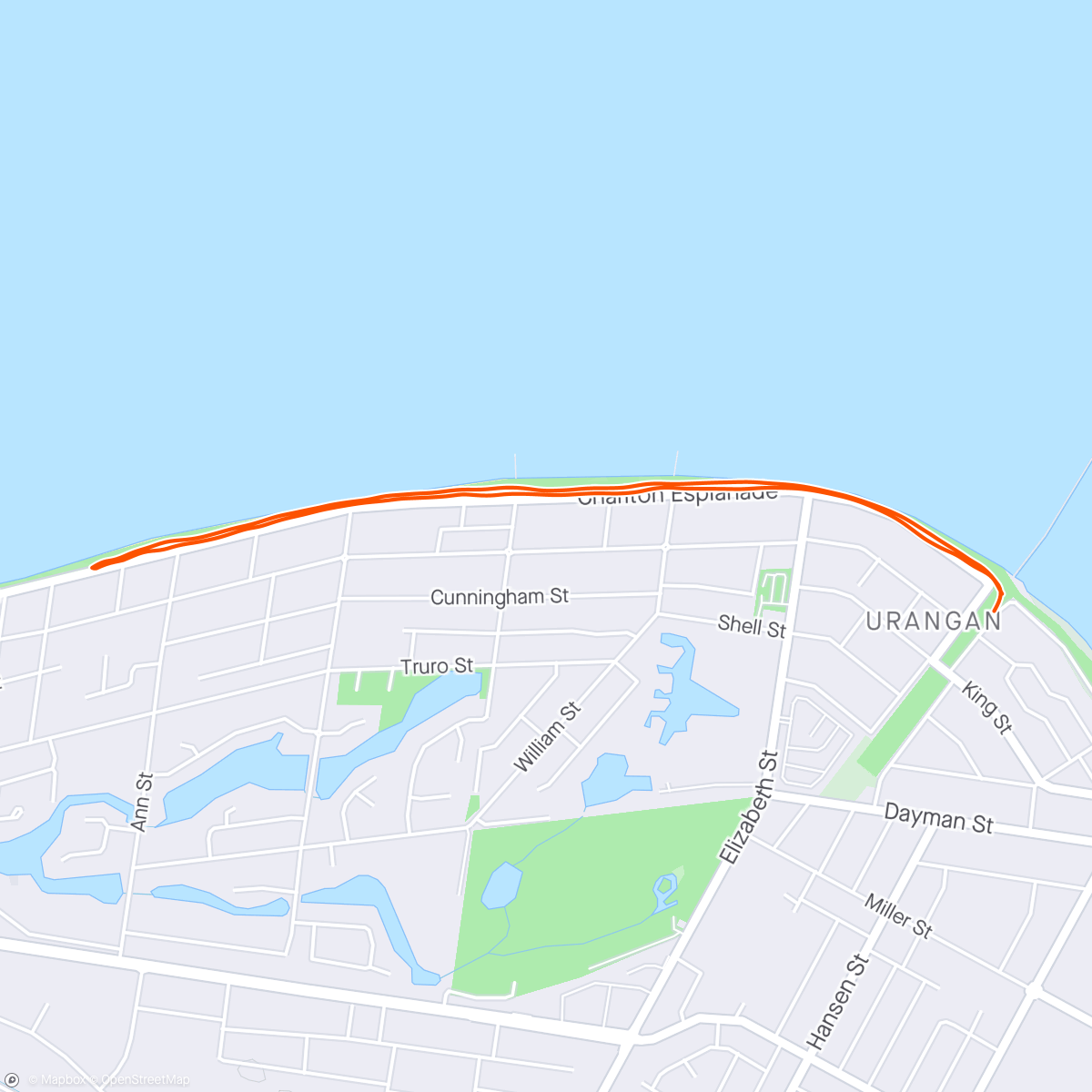 Map of the activity, Hervey Bay parkrun
